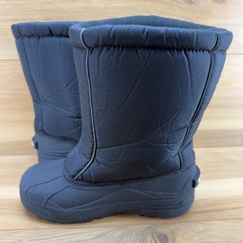 Sorel Snow Commander Youth Kids Boots Size 6 Black Duck Nylon Insulated Snow